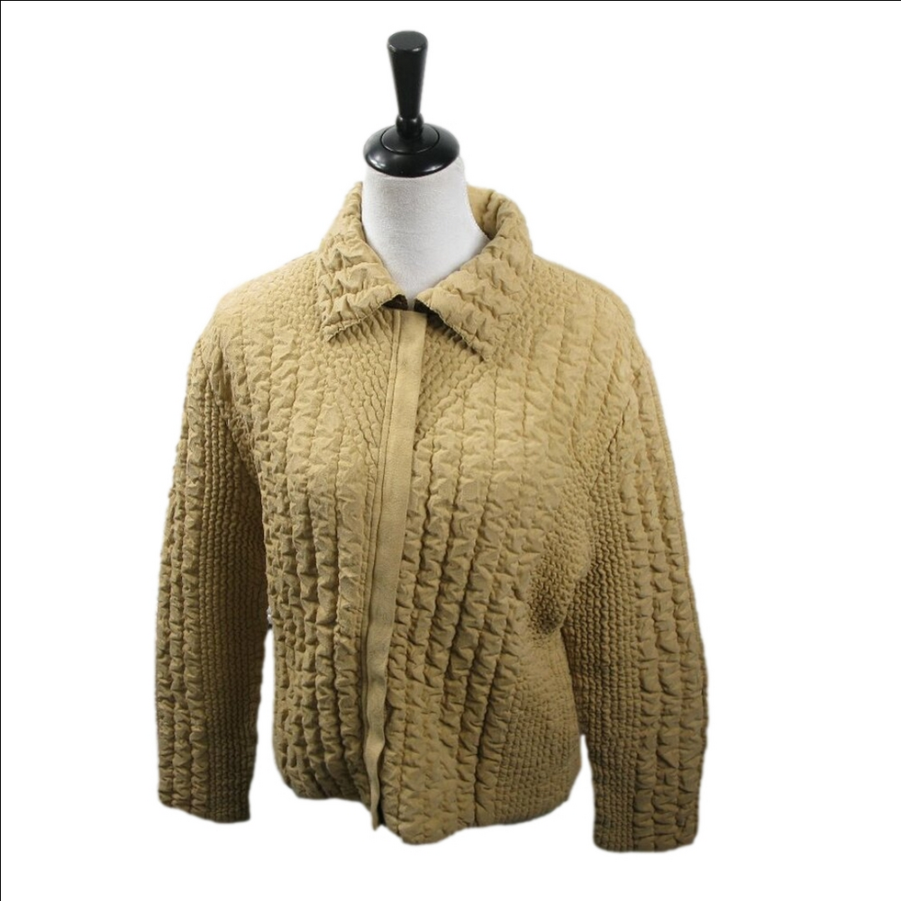 Ubu Tan/Brown Reversible Soft Puffer Jacket Size Large